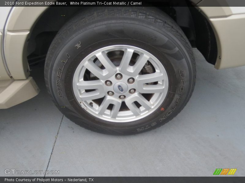 White Platinum Tri-Coat Metallic / Camel 2010 Ford Expedition Eddie Bauer