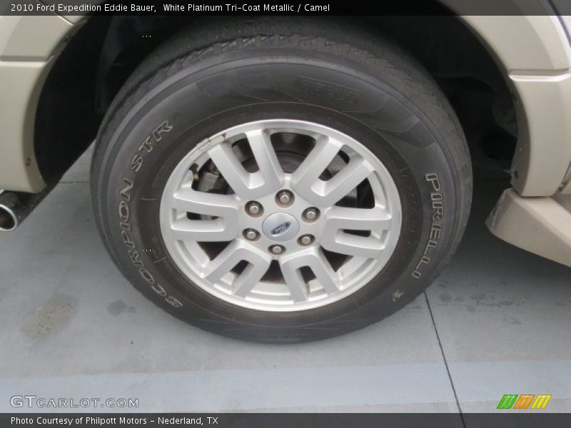 White Platinum Tri-Coat Metallic / Camel 2010 Ford Expedition Eddie Bauer