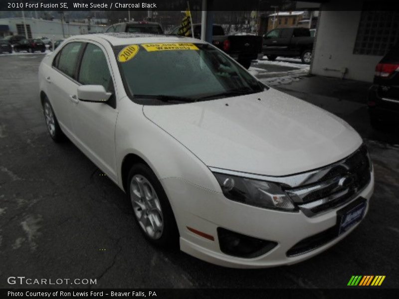White Suede / Charcoal Black 2010 Ford Fusion SE