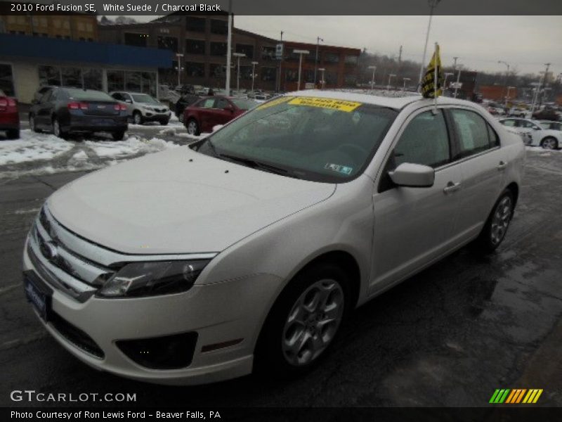White Suede / Charcoal Black 2010 Ford Fusion SE
