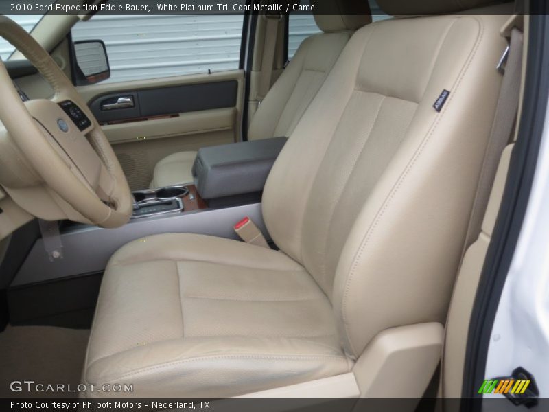 White Platinum Tri-Coat Metallic / Camel 2010 Ford Expedition Eddie Bauer