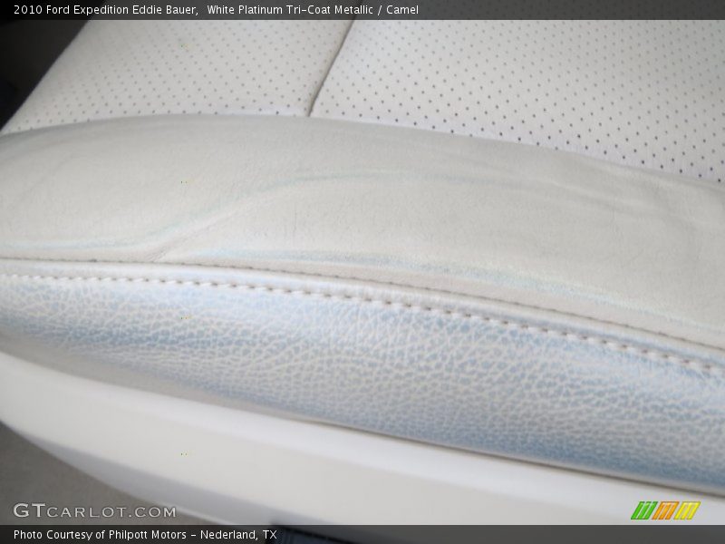 White Platinum Tri-Coat Metallic / Camel 2010 Ford Expedition Eddie Bauer