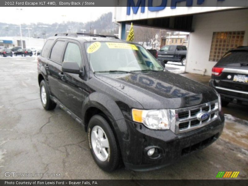 Ebony Black / Stone 2012 Ford Escape XLT 4WD