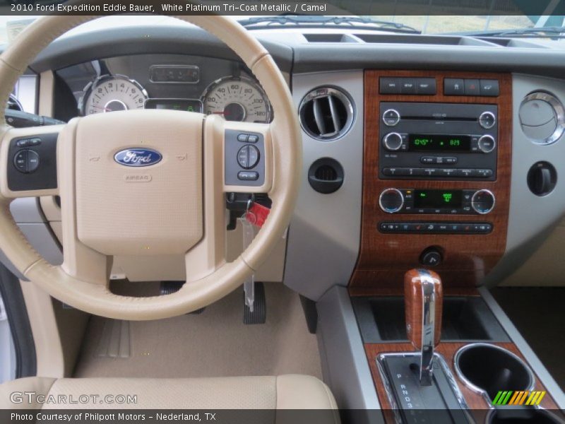 White Platinum Tri-Coat Metallic / Camel 2010 Ford Expedition Eddie Bauer