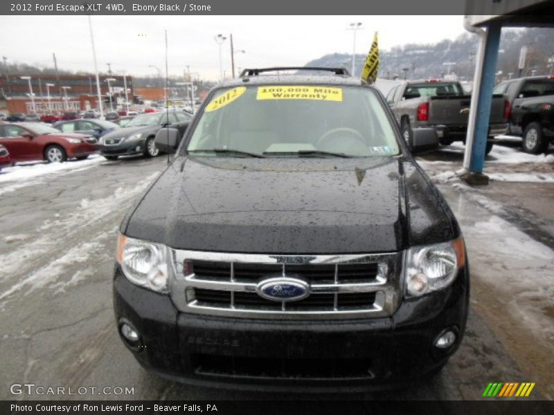 Ebony Black / Stone 2012 Ford Escape XLT 4WD