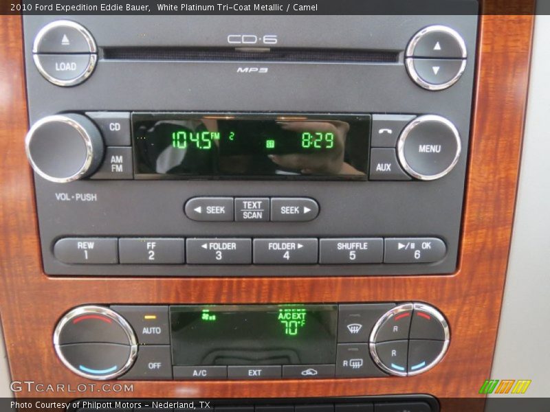 White Platinum Tri-Coat Metallic / Camel 2010 Ford Expedition Eddie Bauer