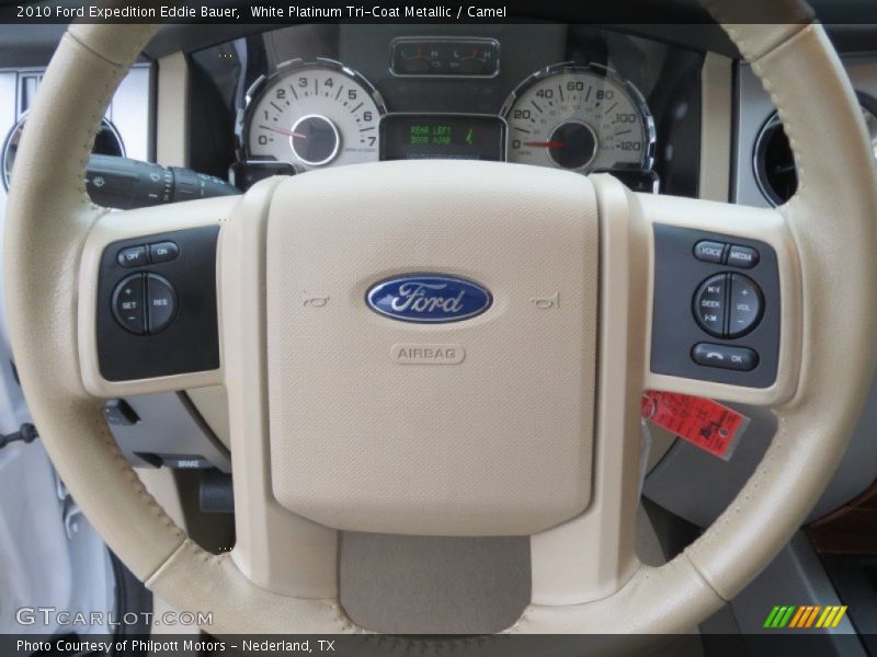 White Platinum Tri-Coat Metallic / Camel 2010 Ford Expedition Eddie Bauer