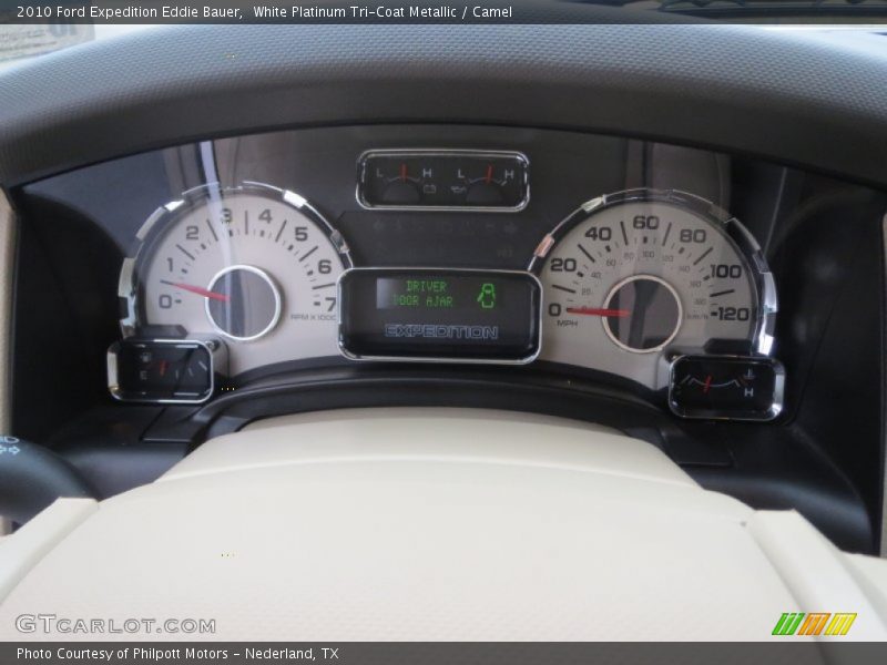White Platinum Tri-Coat Metallic / Camel 2010 Ford Expedition Eddie Bauer