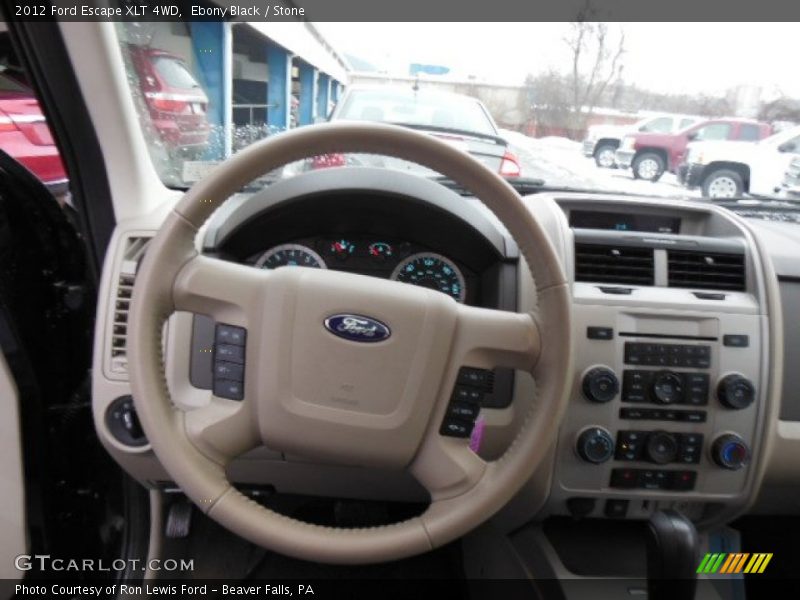 Ebony Black / Stone 2012 Ford Escape XLT 4WD