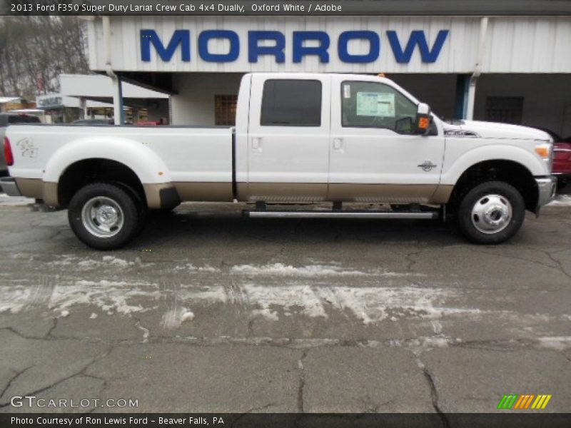 Oxford White / Adobe 2013 Ford F350 Super Duty Lariat Crew Cab 4x4 Dually