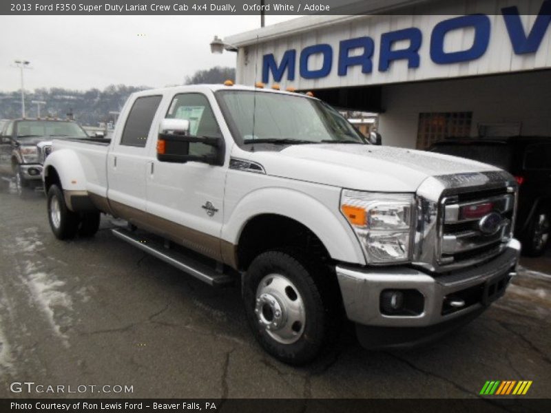 Oxford White / Adobe 2013 Ford F350 Super Duty Lariat Crew Cab 4x4 Dually