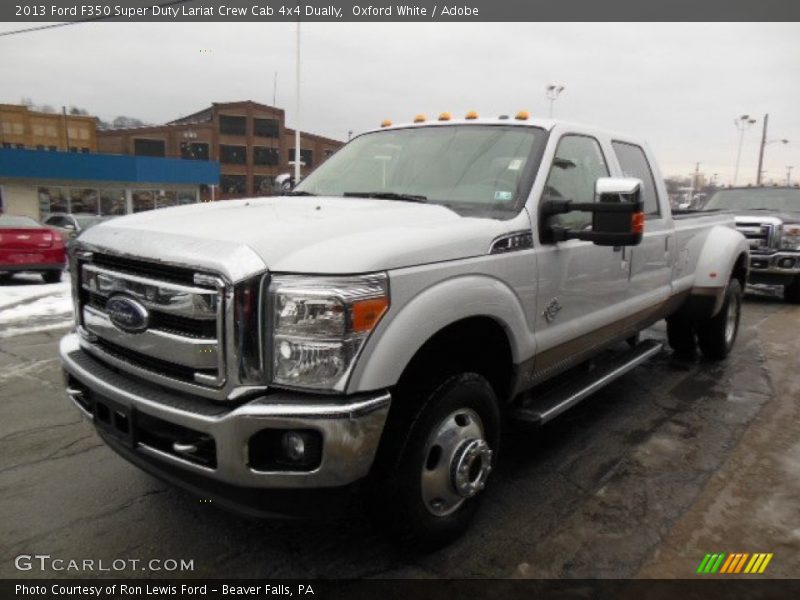 Oxford White / Adobe 2013 Ford F350 Super Duty Lariat Crew Cab 4x4 Dually