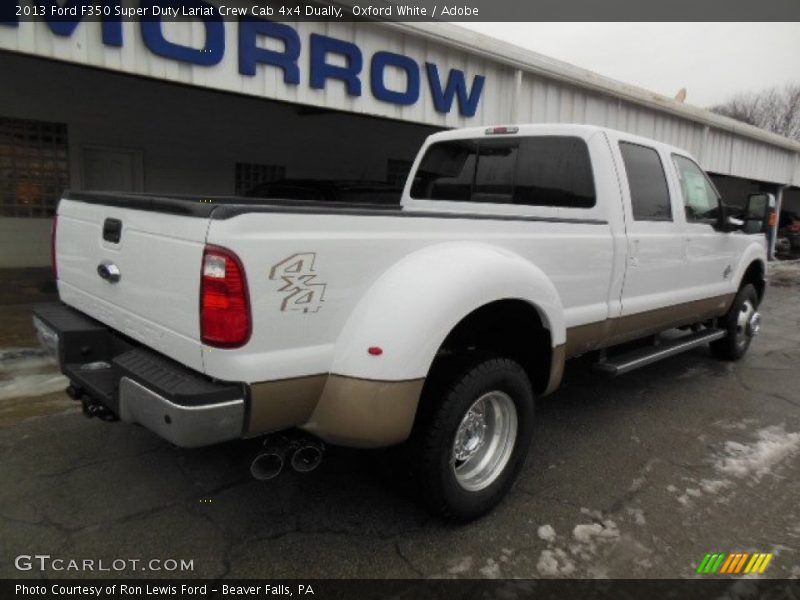 Oxford White / Adobe 2013 Ford F350 Super Duty Lariat Crew Cab 4x4 Dually