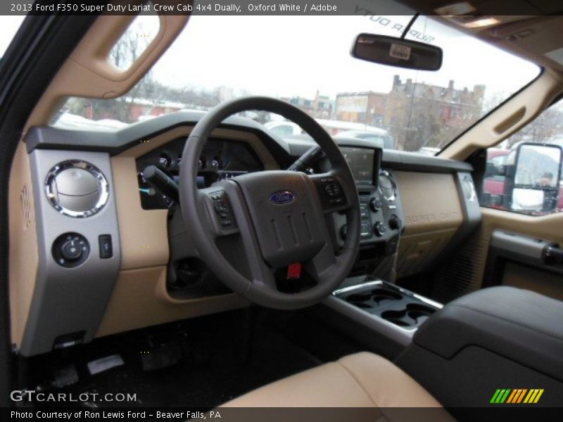 Oxford White / Adobe 2013 Ford F350 Super Duty Lariat Crew Cab 4x4 Dually