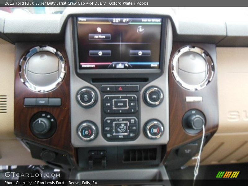 Oxford White / Adobe 2013 Ford F350 Super Duty Lariat Crew Cab 4x4 Dually