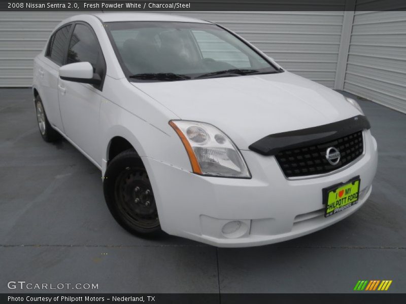 Fresh Powder White / Charcoal/Steel 2008 Nissan Sentra 2.0