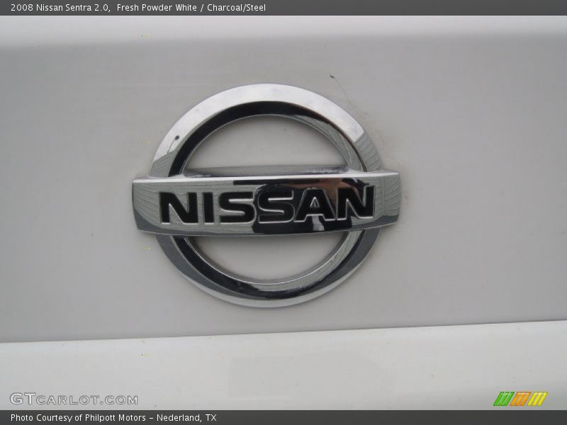 Fresh Powder White / Charcoal/Steel 2008 Nissan Sentra 2.0