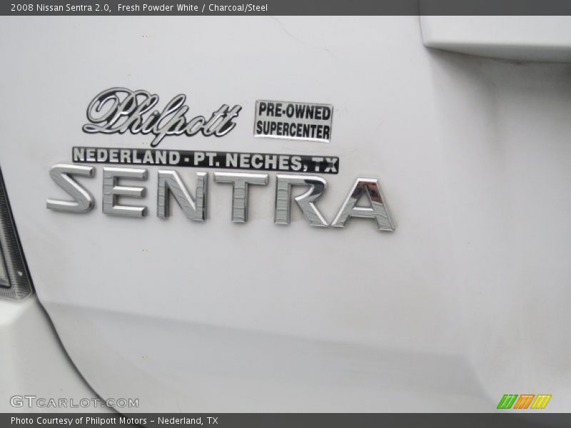 Fresh Powder White / Charcoal/Steel 2008 Nissan Sentra 2.0