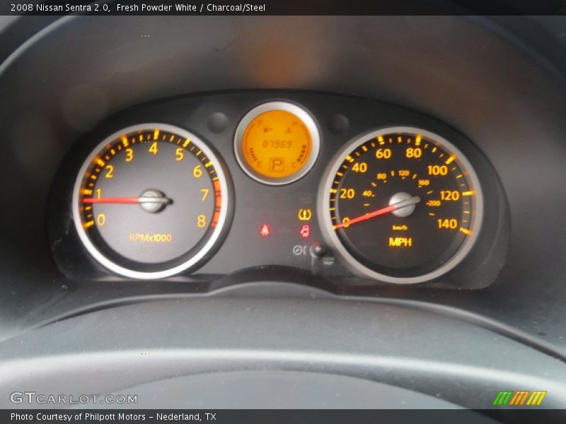 Fresh Powder White / Charcoal/Steel 2008 Nissan Sentra 2.0