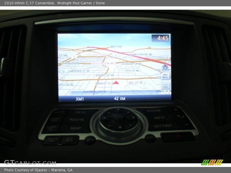 Navigation of 2010 G 37 Convertible