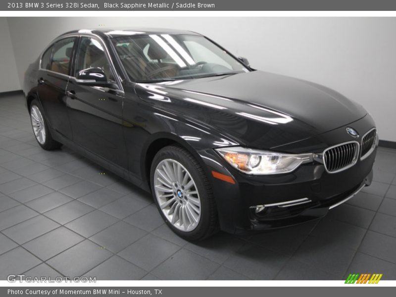 Black Sapphire Metallic / Saddle Brown 2013 BMW 3 Series 328i Sedan