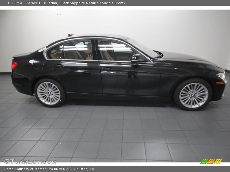 Black Sapphire Metallic / Saddle Brown 2013 BMW 3 Series 328i Sedan