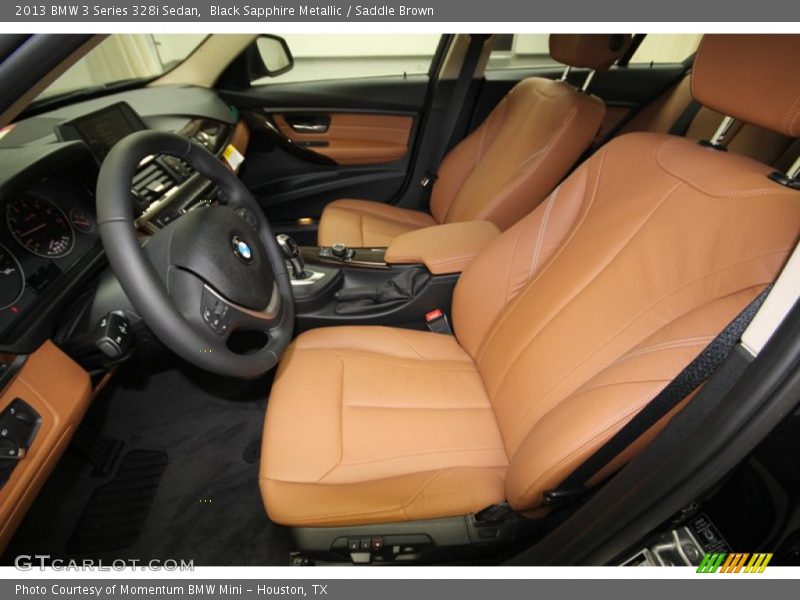 Black Sapphire Metallic / Saddle Brown 2013 BMW 3 Series 328i Sedan