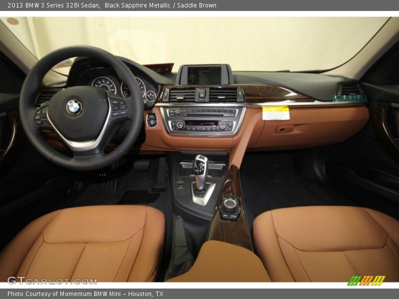 Black Sapphire Metallic / Saddle Brown 2013 BMW 3 Series 328i Sedan