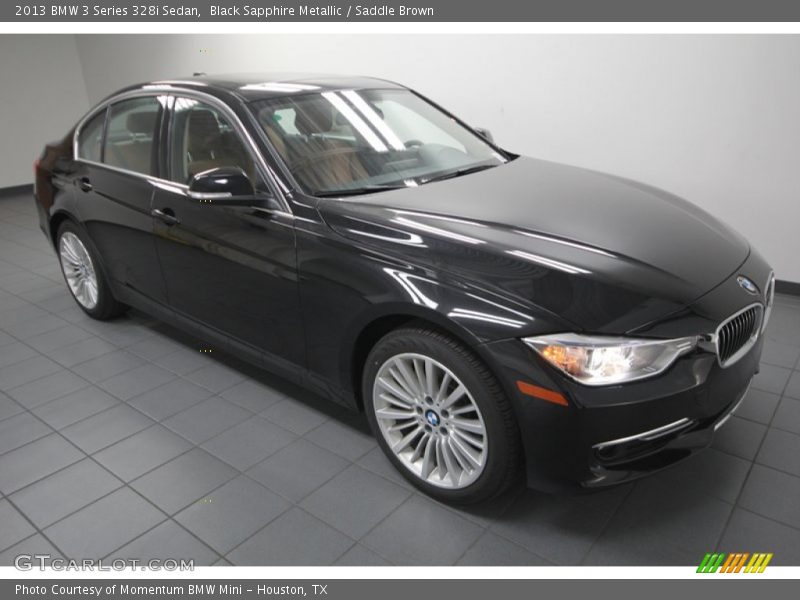 Black Sapphire Metallic / Saddle Brown 2013 BMW 3 Series 328i Sedan