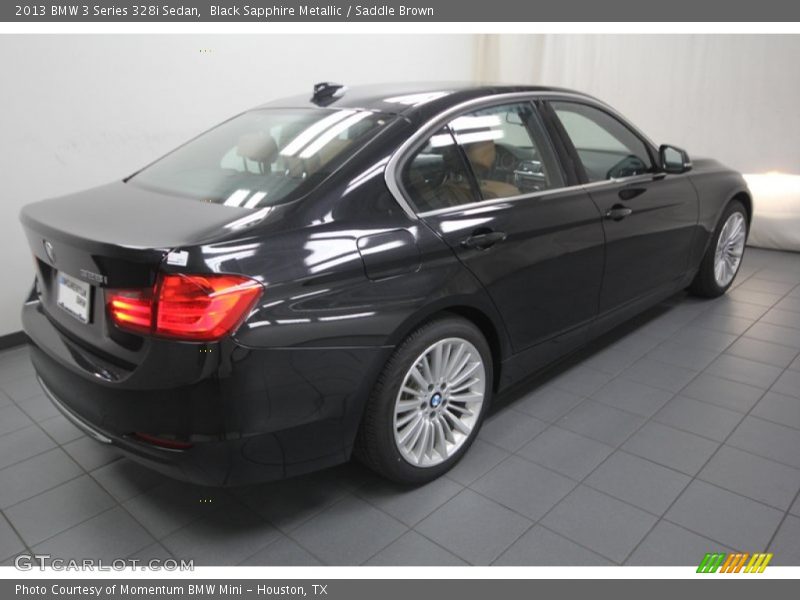 Black Sapphire Metallic / Saddle Brown 2013 BMW 3 Series 328i Sedan