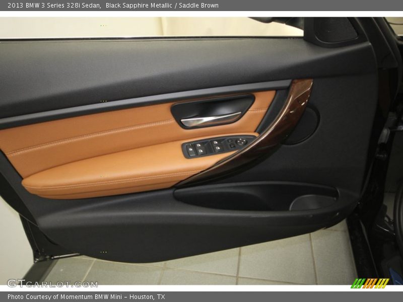 Black Sapphire Metallic / Saddle Brown 2013 BMW 3 Series 328i Sedan