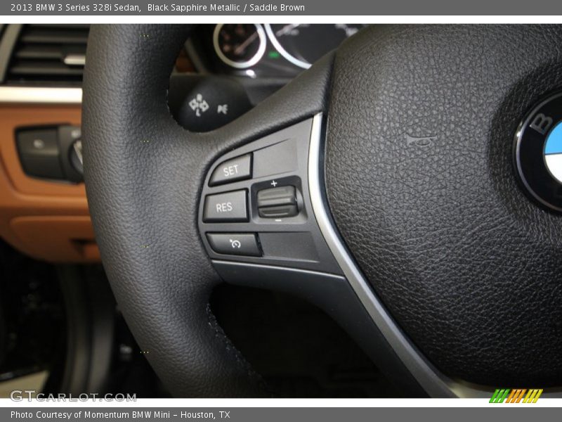 Black Sapphire Metallic / Saddle Brown 2013 BMW 3 Series 328i Sedan