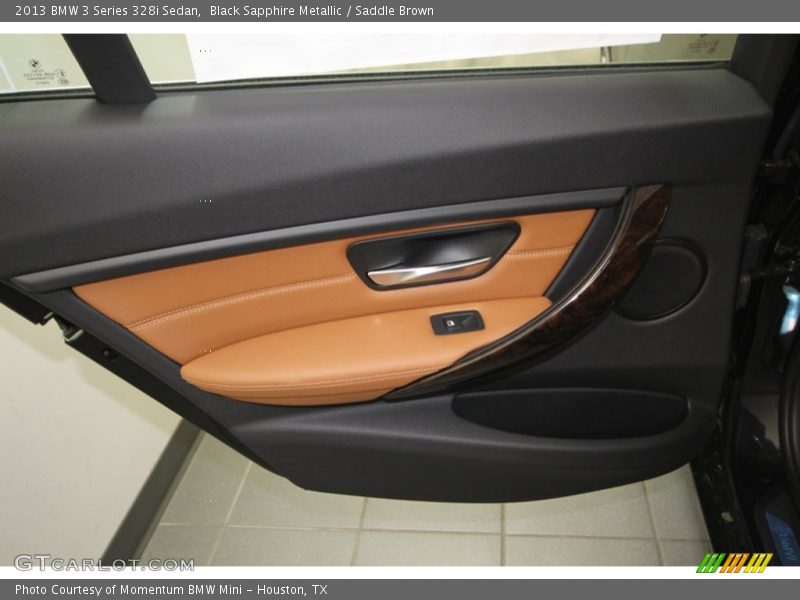 Black Sapphire Metallic / Saddle Brown 2013 BMW 3 Series 328i Sedan
