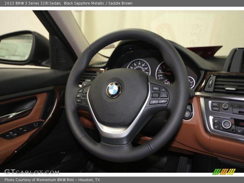 Black Sapphire Metallic / Saddle Brown 2013 BMW 3 Series 328i Sedan