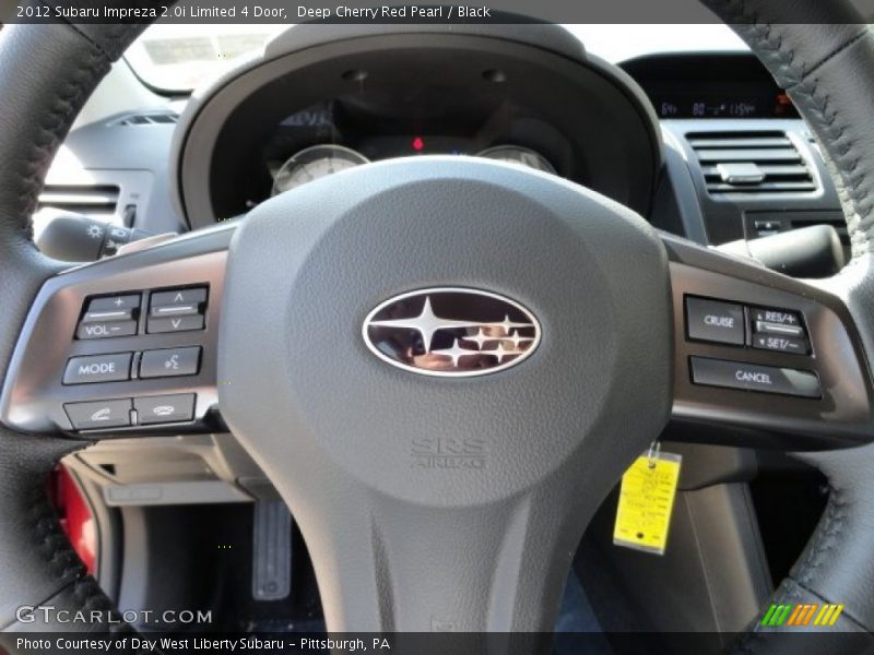 Deep Cherry Red Pearl / Black 2012 Subaru Impreza 2.0i Limited 4 Door