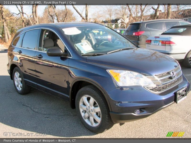 Royal Blue Pearl / Gray 2011 Honda CR-V SE 4WD