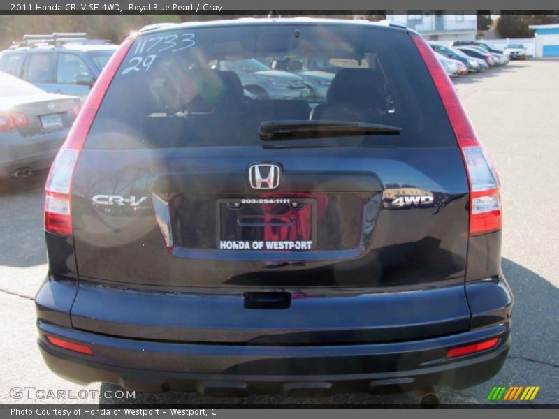 Royal Blue Pearl / Gray 2011 Honda CR-V SE 4WD