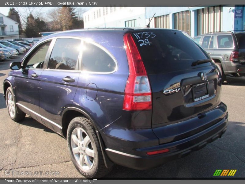 Royal Blue Pearl / Gray 2011 Honda CR-V SE 4WD