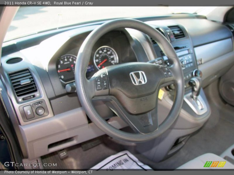 Royal Blue Pearl / Gray 2011 Honda CR-V SE 4WD