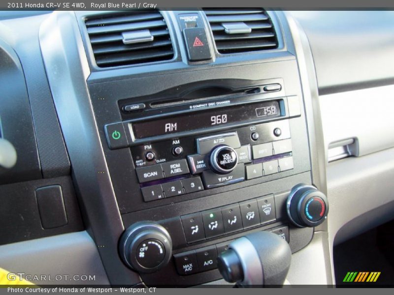 Royal Blue Pearl / Gray 2011 Honda CR-V SE 4WD