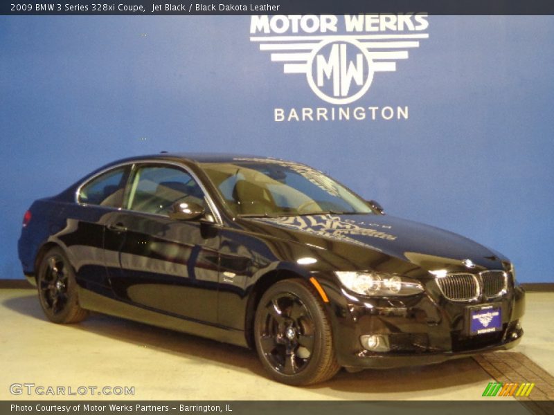 Jet Black / Black Dakota Leather 2009 BMW 3 Series 328xi Coupe