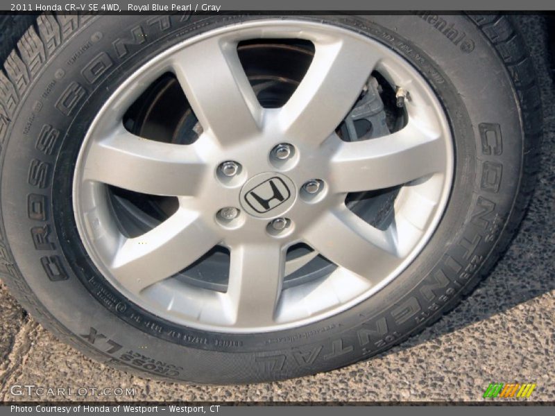 Royal Blue Pearl / Gray 2011 Honda CR-V SE 4WD