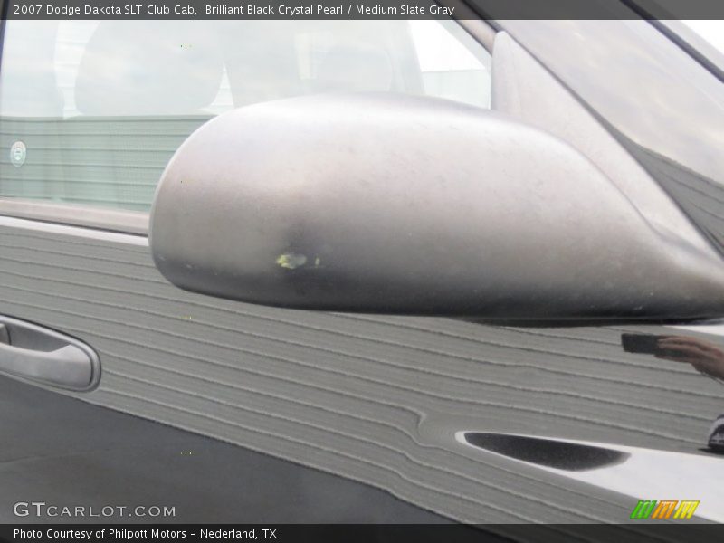 Brilliant Black Crystal Pearl / Medium Slate Gray 2007 Dodge Dakota SLT Club Cab