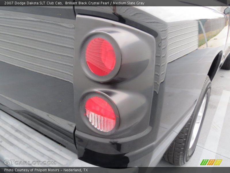 Brilliant Black Crystal Pearl / Medium Slate Gray 2007 Dodge Dakota SLT Club Cab