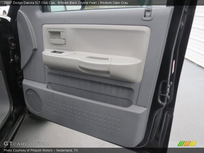 Brilliant Black Crystal Pearl / Medium Slate Gray 2007 Dodge Dakota SLT Club Cab