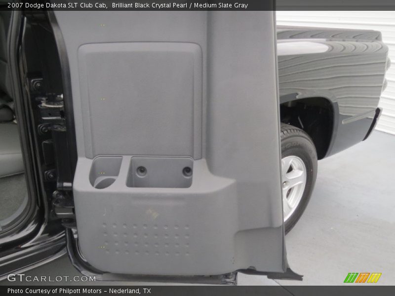 Brilliant Black Crystal Pearl / Medium Slate Gray 2007 Dodge Dakota SLT Club Cab
