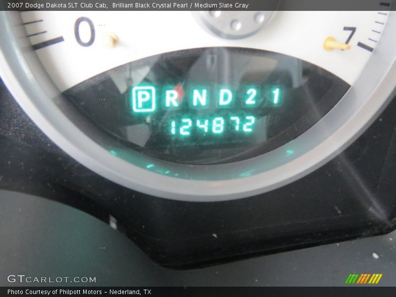Brilliant Black Crystal Pearl / Medium Slate Gray 2007 Dodge Dakota SLT Club Cab