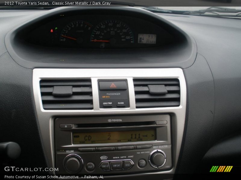Classic Silver Metallic / Dark Gray 2012 Toyota Yaris Sedan