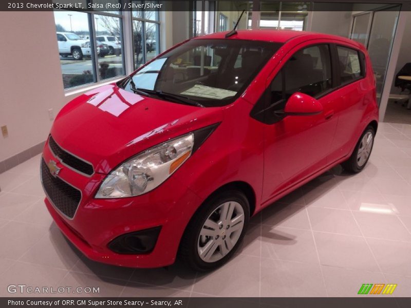 Salsa (Red) / Silver/Silver 2013 Chevrolet Spark LT