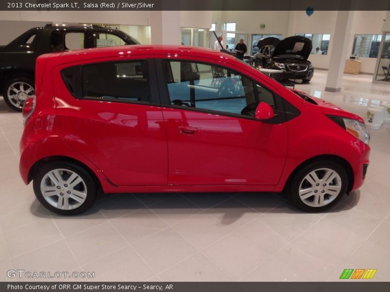 Salsa (Red) / Silver/Silver 2013 Chevrolet Spark LT